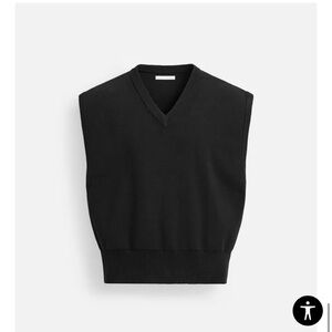 Zara Men's Black V-Neck Sweater Vest